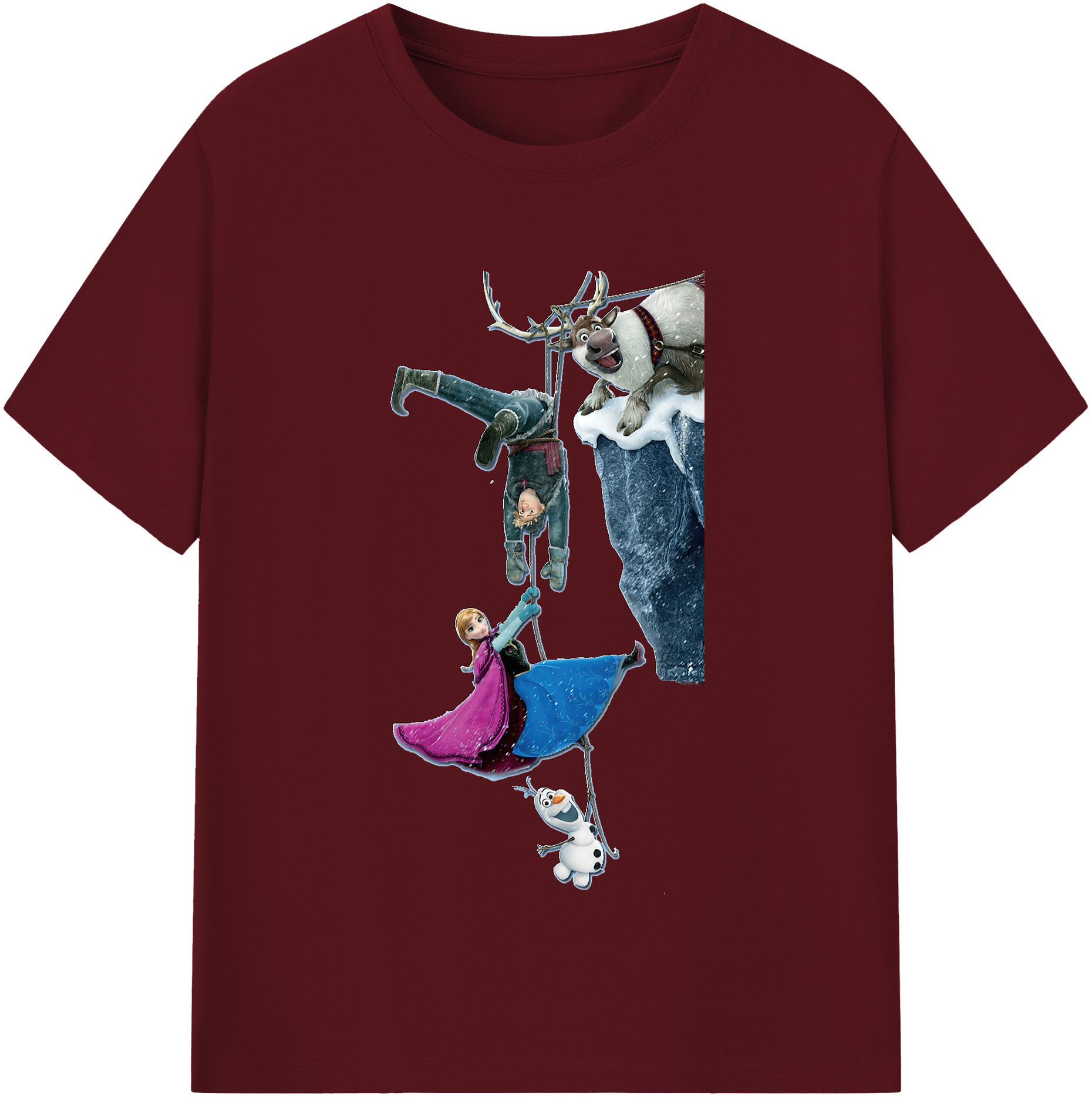 （画像用） アナと雪の女王 アンナ エルサ Frozen Anna Elsa 綿100％半袖Tシャツ（フロントプリント）